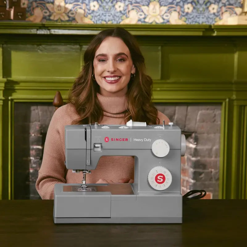 SINGER Heavy Duty 4452 Sewing Machine – Full-Metal Frame, 110 Stitch Options, LED Lighting & 1-Step Buttonhole