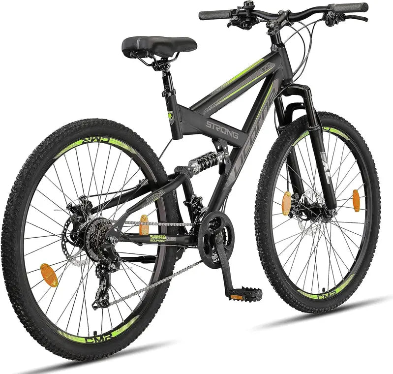 Licorne Bike Strong 2D Premium Hardtail Mountain Bike – Aluminum Frame, 21-Speed Drivetrain