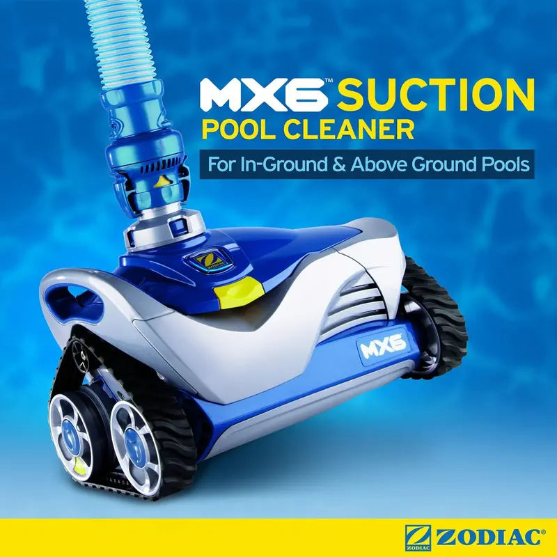 Zodiac MX6 Elite Suction Pool Cleaner – Automatic In-Ground Cleaner with Wall-Climbing & Cyclonic Technology