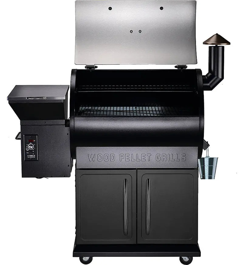Z Grills  ZPG-700E – Wood Pellet Grill and Smoker with Cabinet Storage 694 sq. in. – Stainless Steel