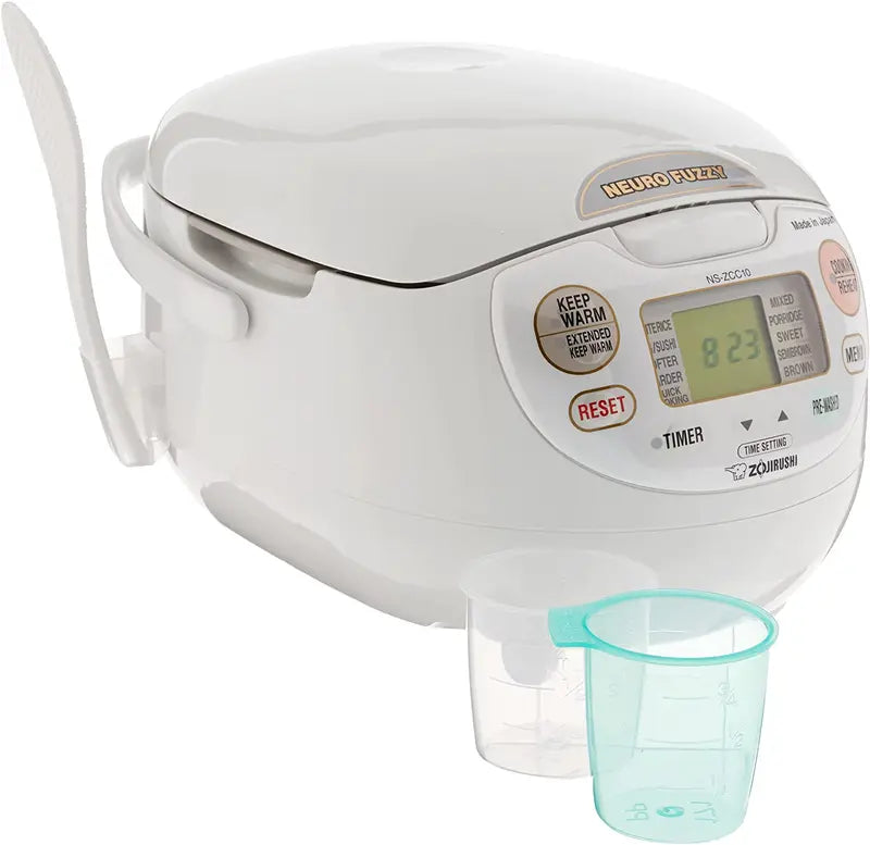 Zojirushi Neuro Fuzzy Rice Cooker – 5.5-Cup Capacity, Premium White Finish, Made in Japan