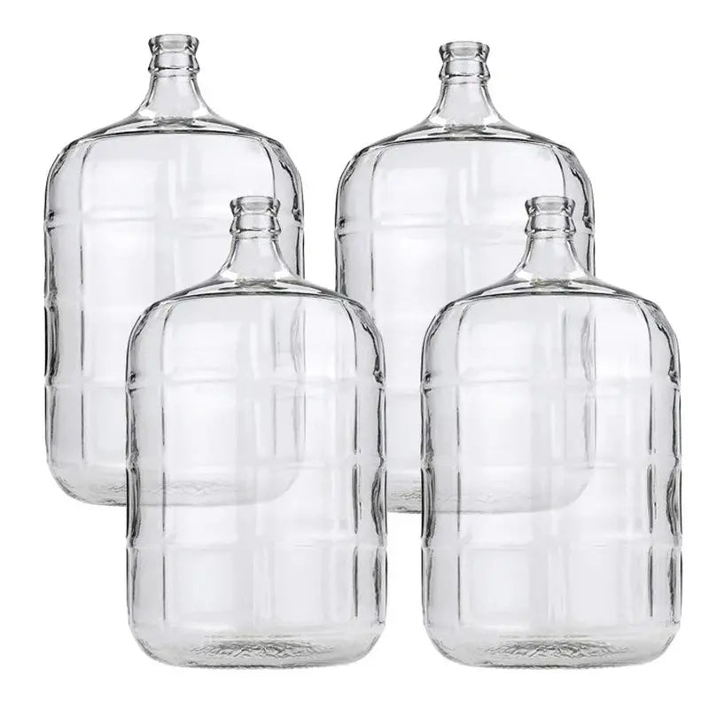 Set of 4 Glass Carboys – 5-Gallon Capacity, Ideal for Home Brewing Beer or Wine