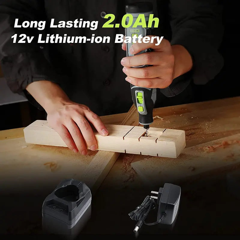 WORKPRO 12V Cordless Rotary Tool Kit – Compact DIY & Craft Engraving Solution