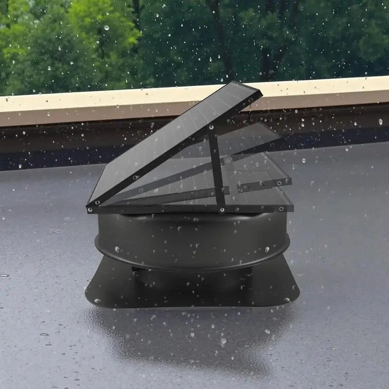 Solar-Powered Attic Exhaust Fan – 50W Intelligent Roof Ventilator with Thermostat, Remote, 3000 CFM & Auto-Shutoff Safety Features