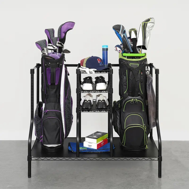 SafeRacks Golf Gear Organizer – Freestanding Bag & Equipment Storage Rack