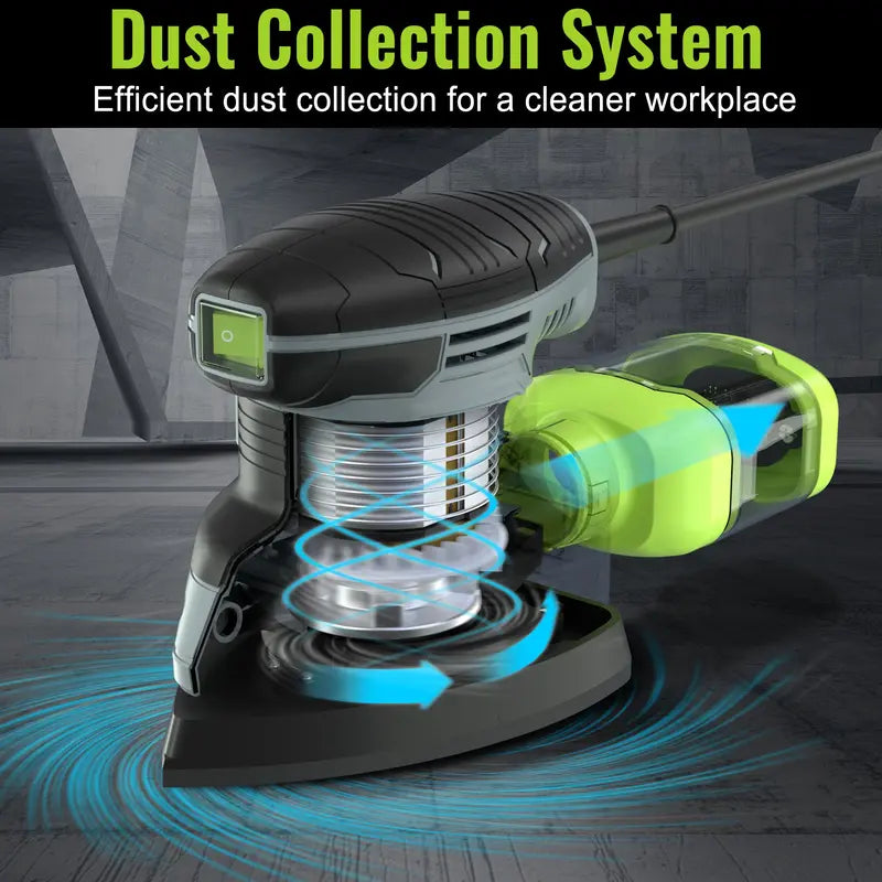 WORKPRO 1.6-Amp Compact Detail Sander – 13,000 OPM with Integrated Dust Collection