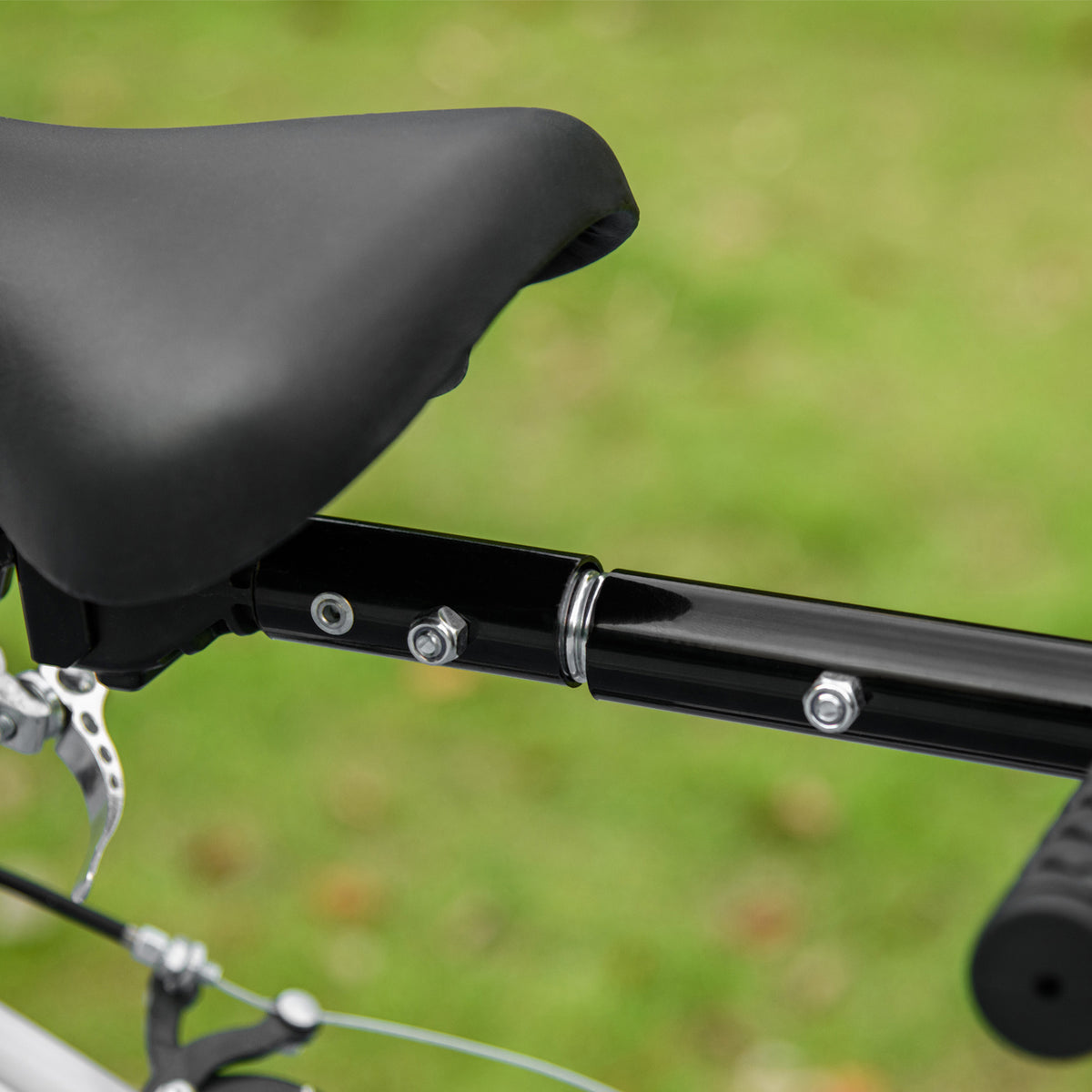 HOMCOM Fahrradanhänger Transportanhänger für Fahrrad 144L x 59B x 80H cm, universelle Anhängestange aus Stahl schwarz grau