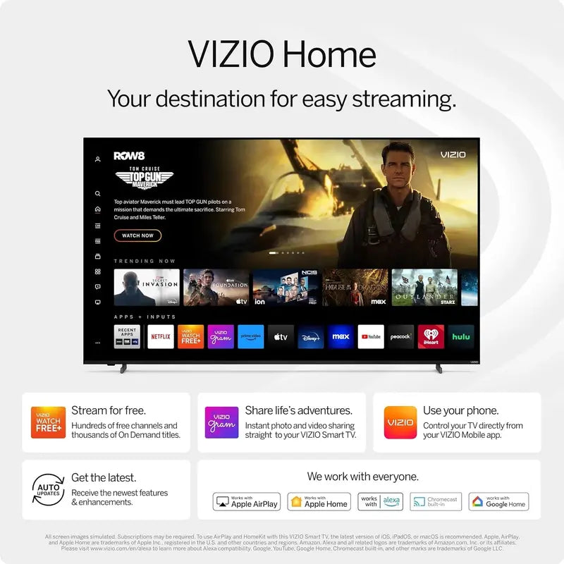 VIZIO 50-Inch 4K Smart TV – Renewed Model with Dolby Vision, HDR10+, and Wi-Fi 6