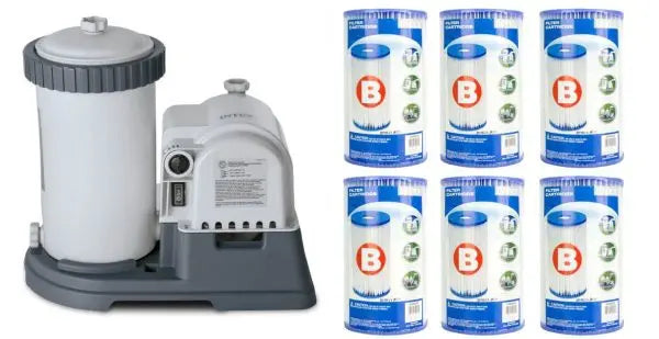 Krystal Clear Pool Filter Pump – GFCI-Safe System with 6 Type B Cartridge Filters