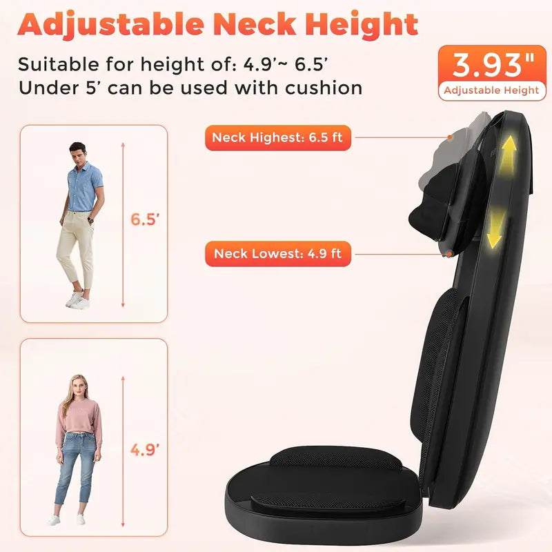 Shiatsu Back Massager with Heat – 4D Kneading Device for Office or Home Pain Relief