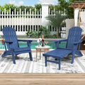 Vrakae Adjustable Folding Adirondack Chair with Matching Ottoman