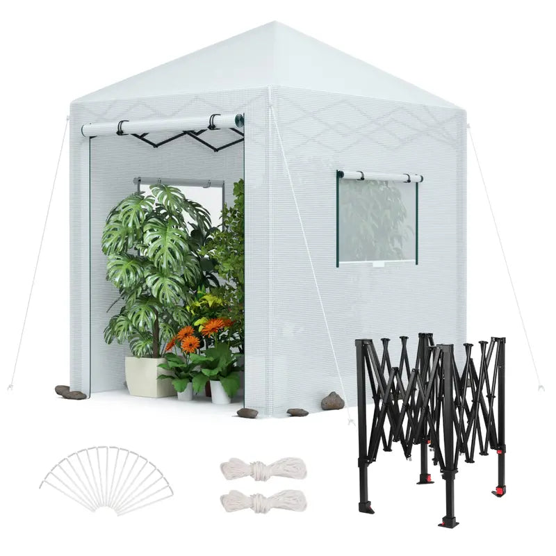 WORKPRO 8′ × 6′ Freestanding Portable Greenhouse – Easy-Assembly Growing Tent