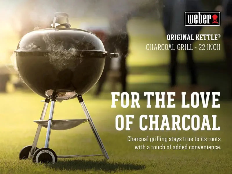 Weber Original Kettle Premium 22-Inch Charcoal Grill with One-Touch Cleaning