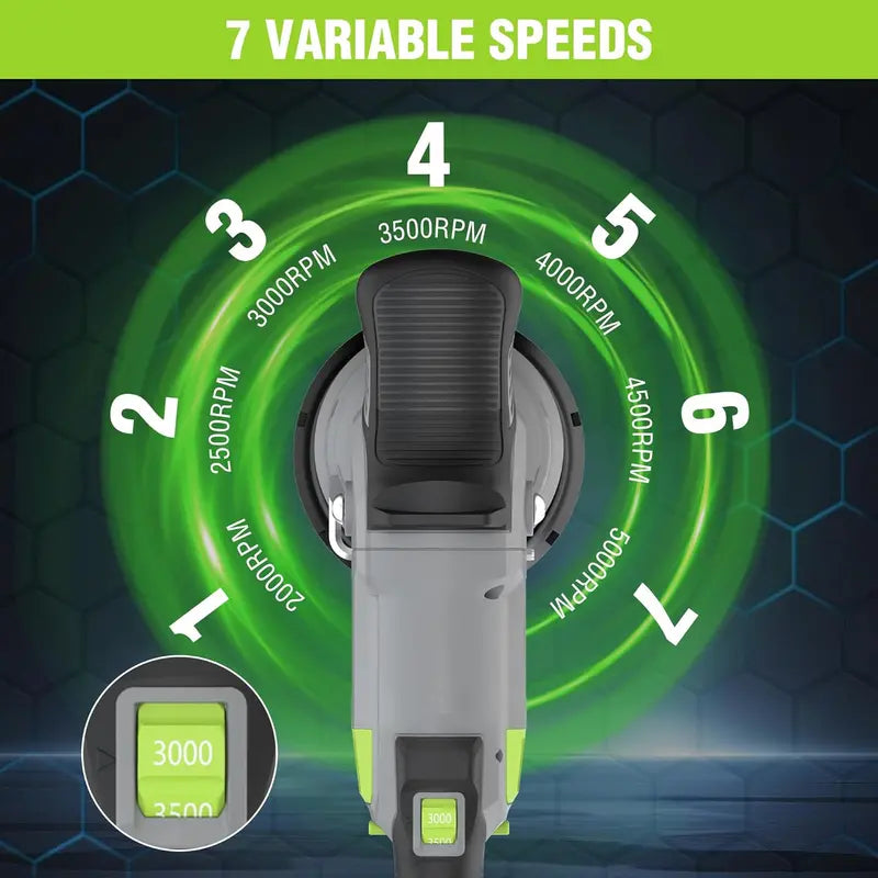 WORKPRO 20V Brushless Dual-Action Polisher – 4.0Ah Battery, 7-Speed, Up to 5000 RPM