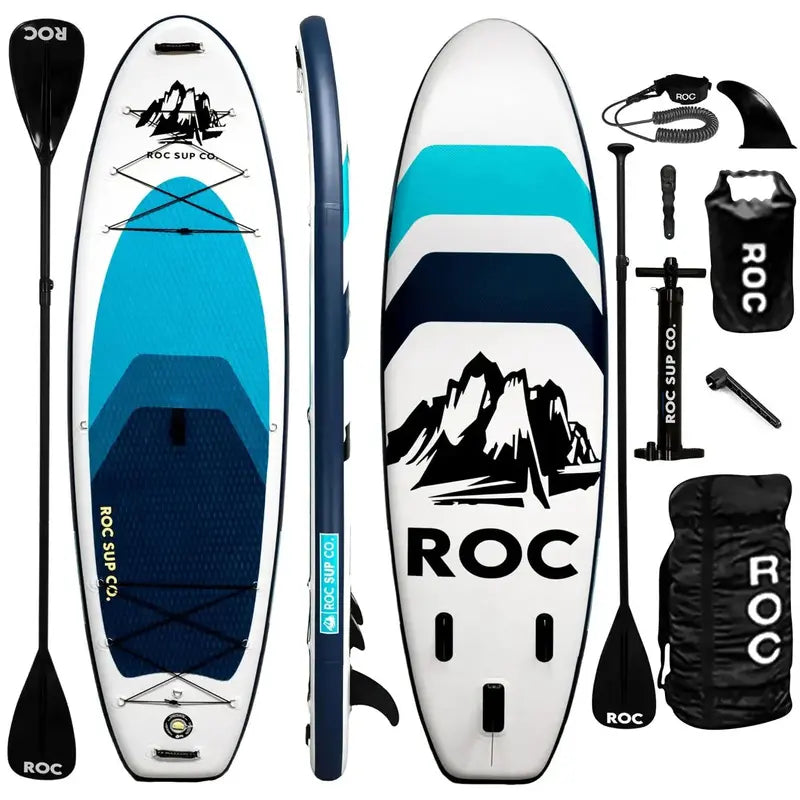Roc 10'6″ Inflatable Stand-Up Paddle Board – Stable All-Around SUP for Beginners & Experts