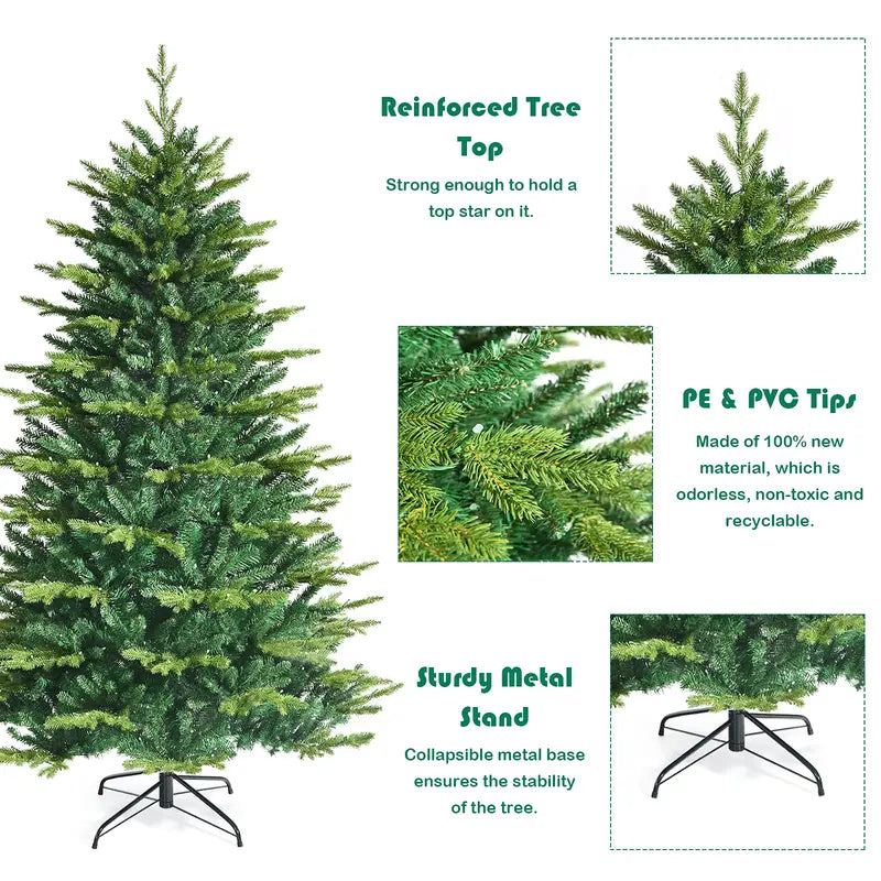 Smart 6-Foot Pre-Lit Christmas Tree with 420 App-Controlled LED Lights