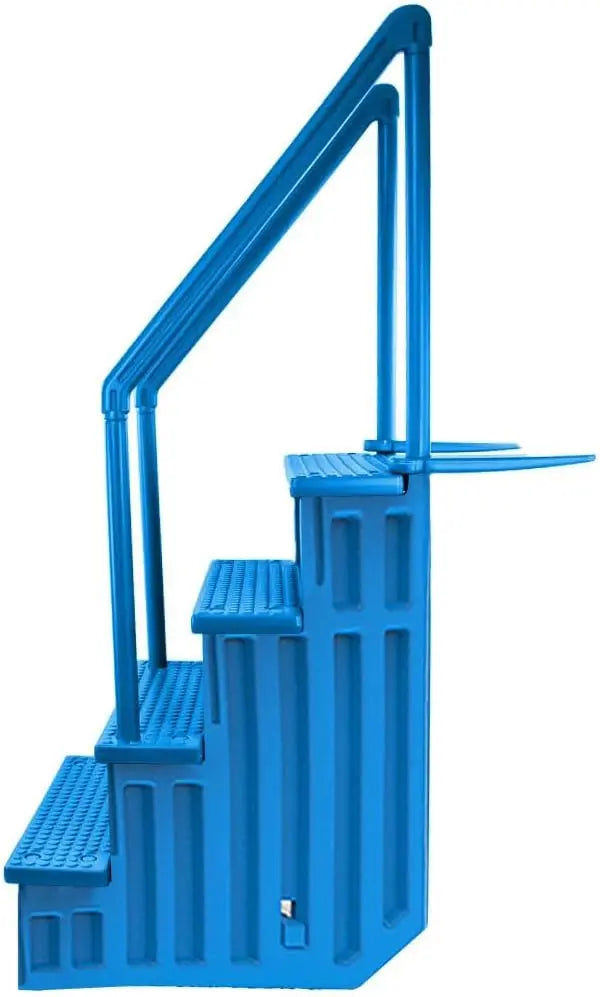 Select Anti-Slip In-Pool Steps – Gray, Deck-Mountable for 48–54″ Above-Ground Pools, 300-Lb Capacity