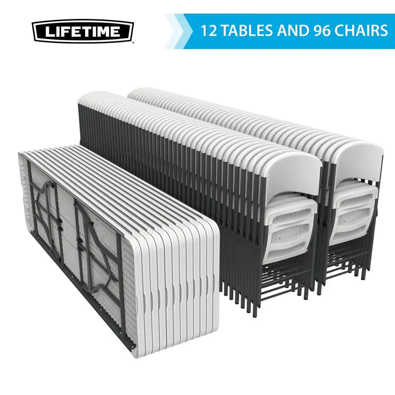 Lifetime Folding Table and Chair Set – Bulk Pack of 108 for Events, Catering, or Large Gatherings