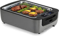Smokeless Indoor Grill with Dual-Zone Cooking: LED Smart Display, 6-Temp Settings, Non-Stick Removable Plates, and Dishwasher-Safe Components