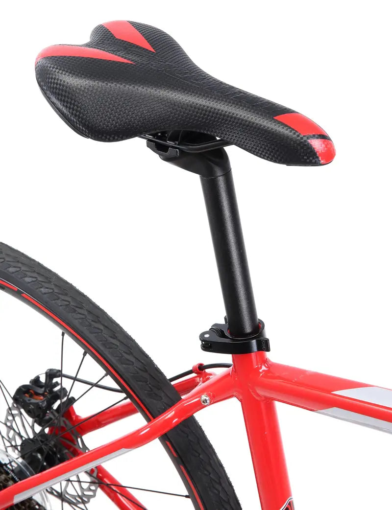 Schwinn Kempo Men's Hybrid Bike, 21-Speed, 700c Wheels, Aluminum Frame, Red