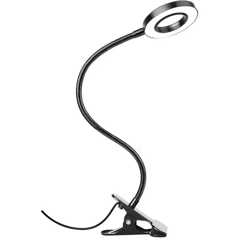 USB-Powered Clip-On Desk Lamp – Flexible Neck, 3 Lighting Options & 10-Step Brightness Control