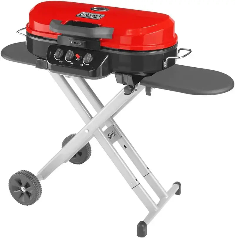 RoadTrip 285 Portable Propane Grill – Stand-Up Design with 3 Burners, InstaStart Ignition, 20,000 BTU Output