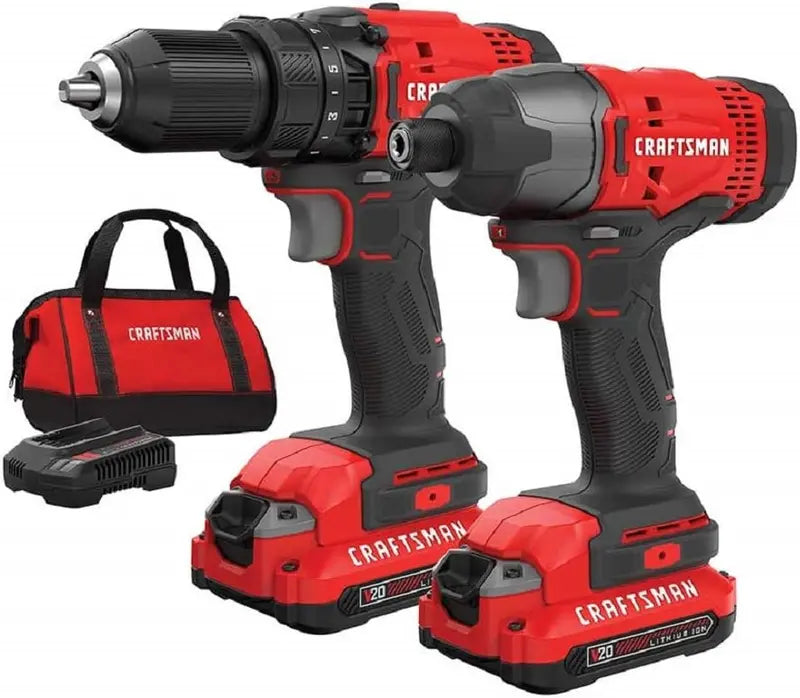 V20 MAX Cordless Drill & Impact Driver Combo — 2-Battery Kit with Fast Charger & All-in-One Power Tools