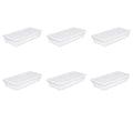 White 41-Quart Stackable Storage Container Case (6-Pack)