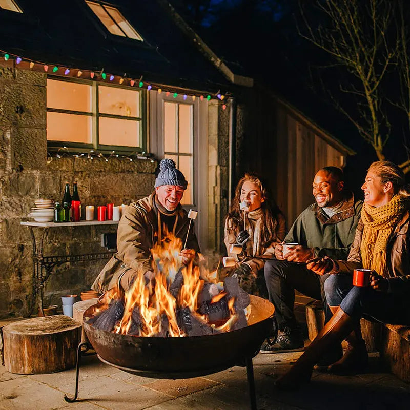 Ventless Ceramic Gas Fireplace Log Set – Realistic 9 or 10-Piece Assembly