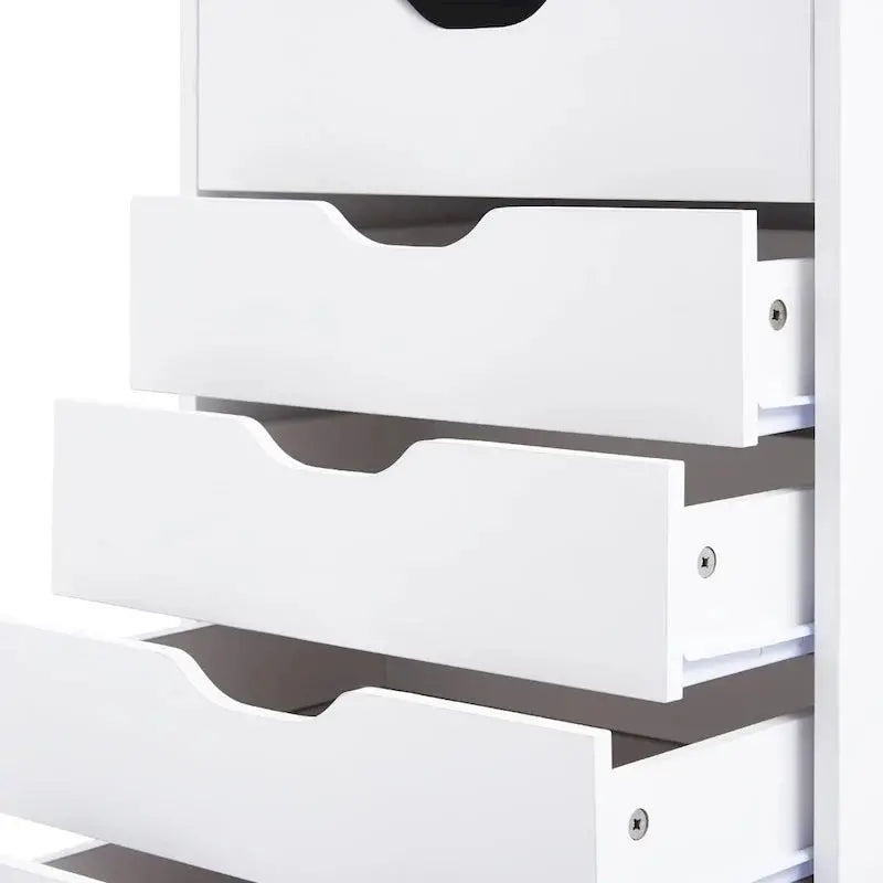 Wooden Lateral File Cabinet – Mobile Office Storage Unit with Locking Drawers