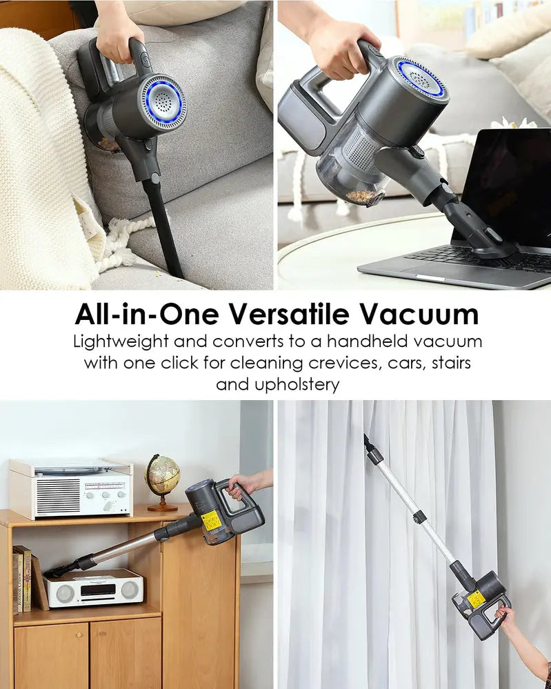 VersLife Cordless 2-in-1 Vacuum & Mop – Rechargeable Cleaner for Hard Floors and Carpets