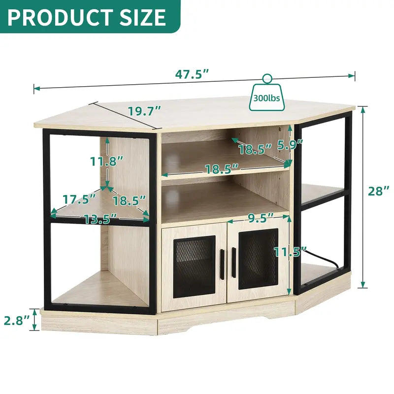 YITAHOME Farmhouse Entertainment Console Cabinets
