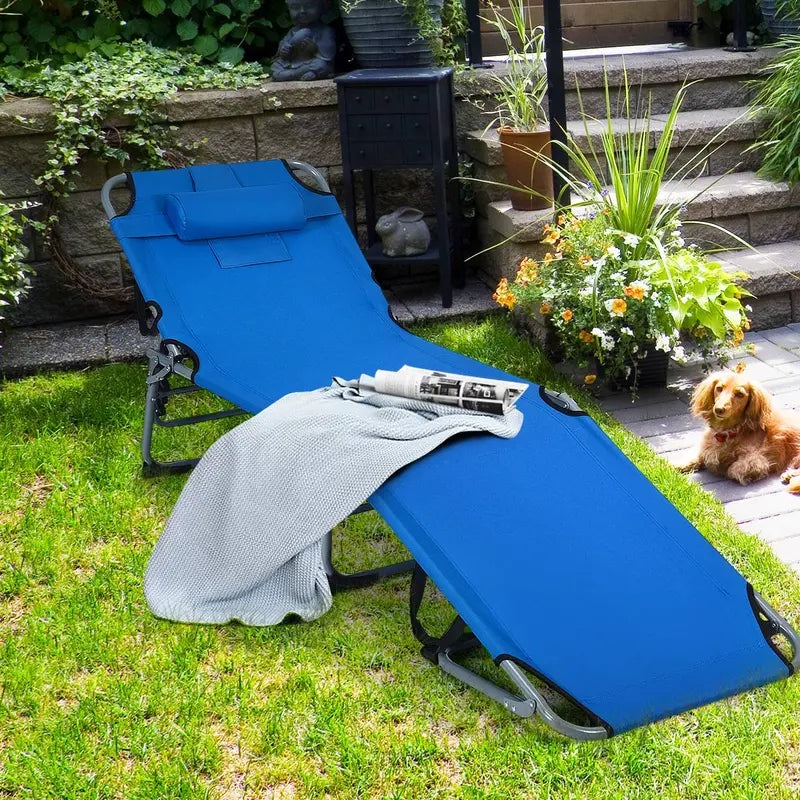 Versatile Adjustable Patio Recliner – Space-Saving Folding Lounge Chair