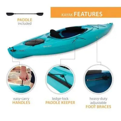 Lifetime Guster 100 Sit-In Kayak – 2-Pack for Recreational Paddling