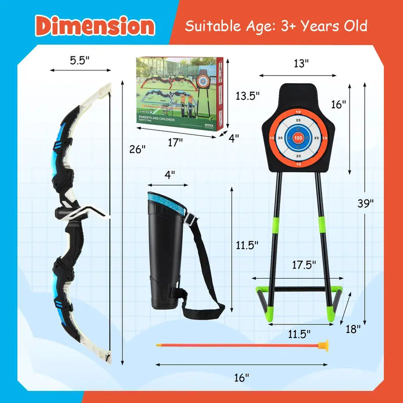 Kids' Bow and Arrow Set – 2-Piece Safe Archery Toy for Ages 6+