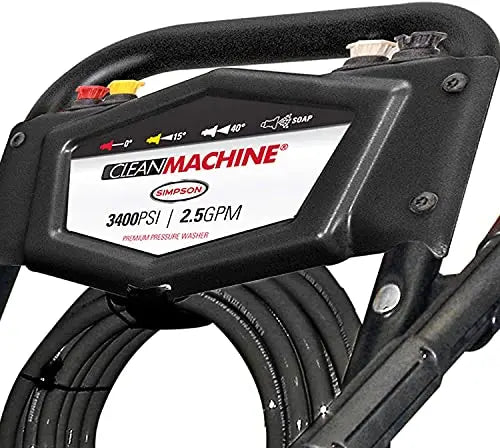 SIMPSON CM61083 Clean Machine Gas Pressure Washer – 3400 PSI for Residential & Light Commercial Cleaning