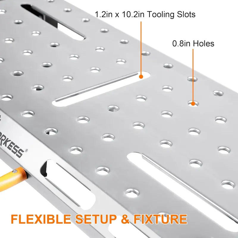 WORKESS Folding Welding Table – Heavy-Duty Adjustable Metal Workbench with 1000 lbs Load Capacity