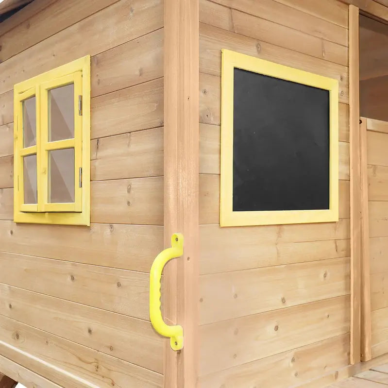 Lifespan Warrigal Kids' Cubby House – Bright Yellow Slide & Durable Outdoor Play Structure