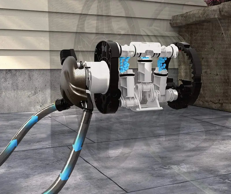 Wicker-Style Portable Hose Reel – Hands-Free, Water-Powered Retraction, Lightweight Design