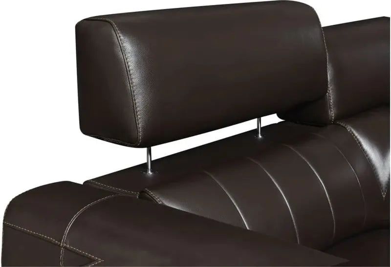 Leather Power-Reclining Sectional Sofa with USB Charging Ports and Built-in Outlets – 4-Seat Configuration