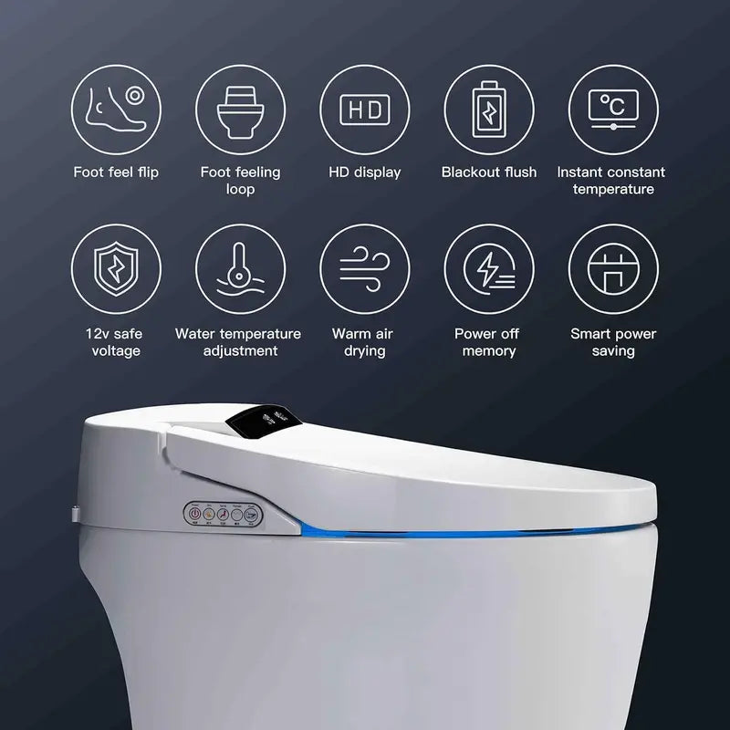 XEK Smart Bidet Toilet – All-in-One One-Piece Intelligent Toilet with Integrated Wash Functions