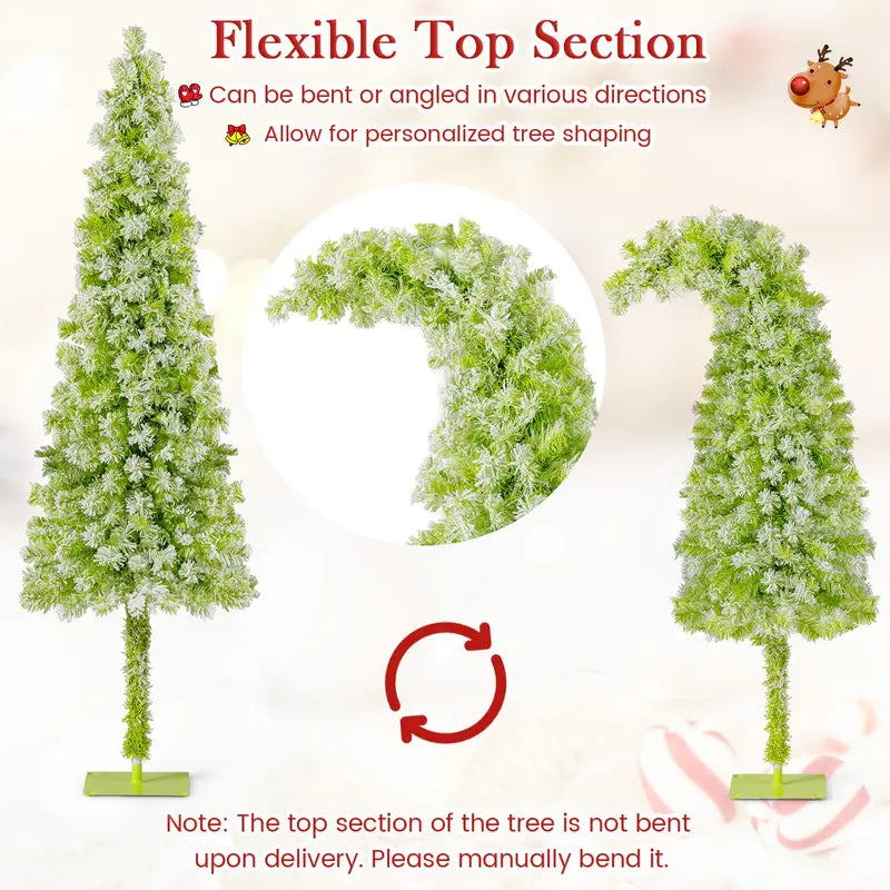 Whimsical Bendable Christmas Tree – 5', 6', or 7' Grinch-Themed Flexible Fir Option