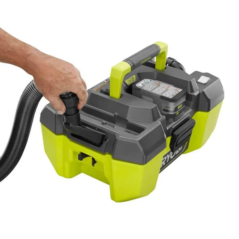 RYOBI ONE+ 18V 3-Gallon Cordless Wet/Dry Vacuum Kit – Includes 4.0 Ah Battery & Charger
