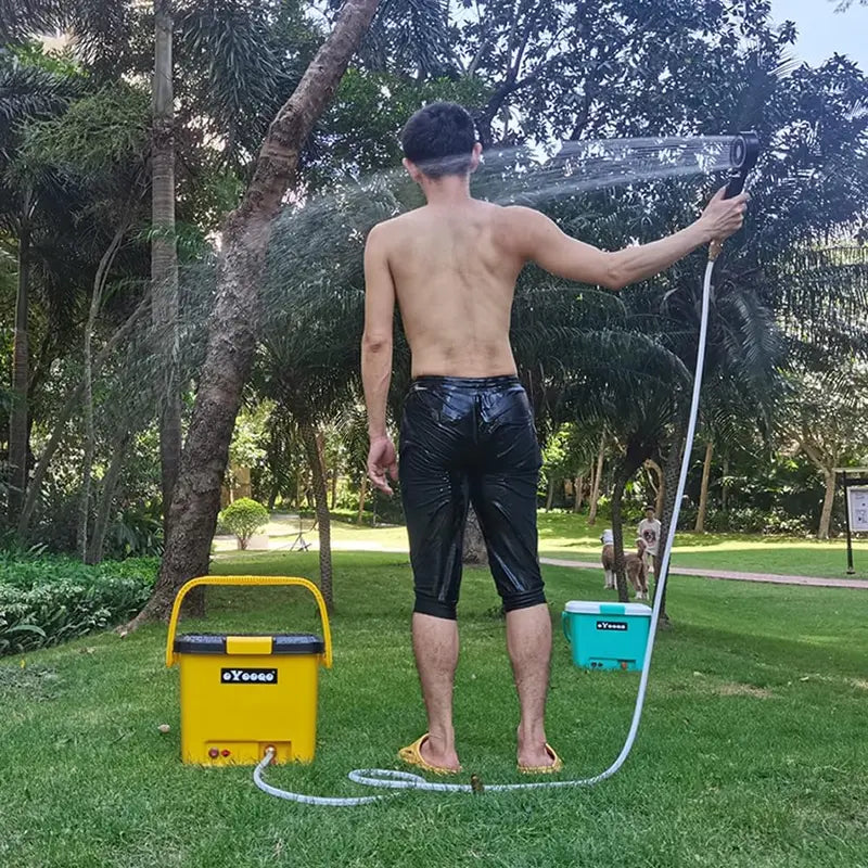 Rinse Kit Portable Rechargeable Camping Shower with Pump, Shower Head & 5-Gallon Tank – Electric Outdoor Shower System