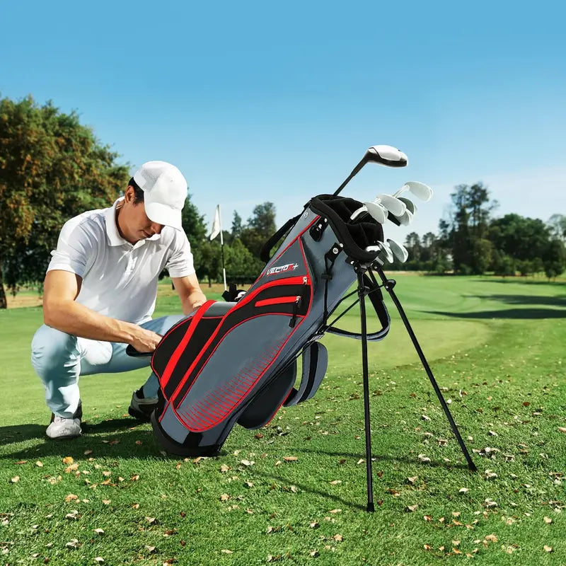 XDriveMax Men's Complete 8-Piece Golf Club Set – Driver, Irons, Putter, and Stand Bag Included