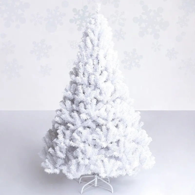 White Metal-Legged Christmas Tree – All-Weather Holiday Decor for Indoor and Outdoor Spaces