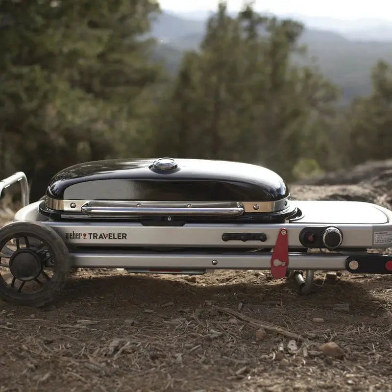 Weber Traveler Portable Gas Grill – Compact, Foldable, and Ideal for Camping or Tailgating
