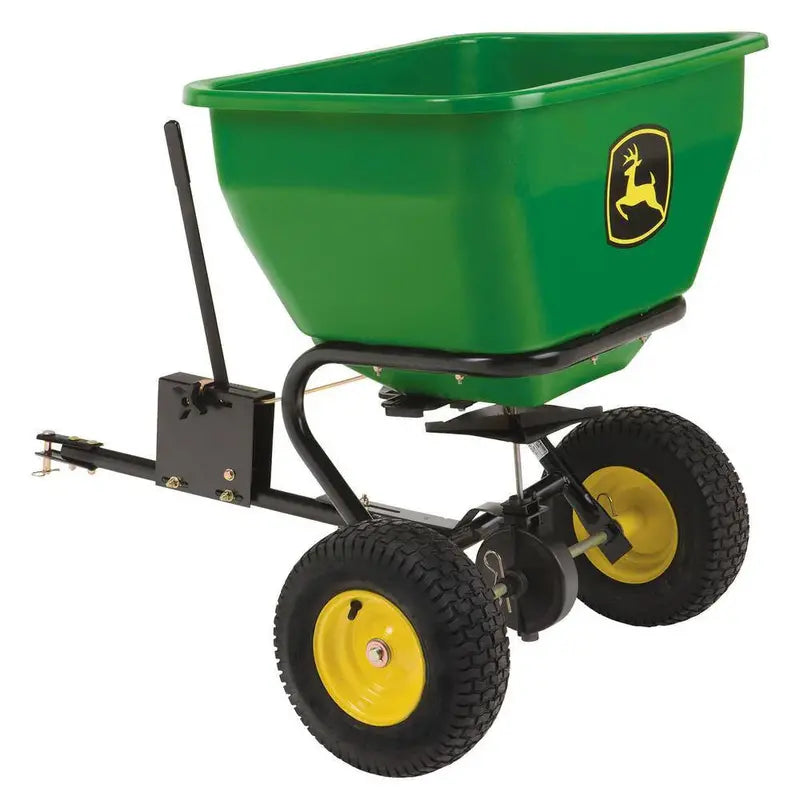 John Deere 175-Pound Tow-Behind Broadcast Spreader for Lawn and Garden Use