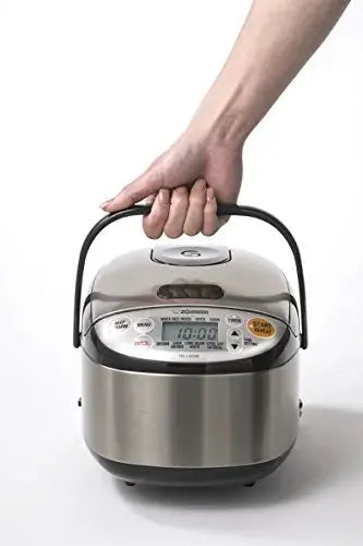 Zojirushi NS-TSC10 Micom Rice Cooker & Warmer – 3-Cup Capacity, Stainless Steel Black Finish