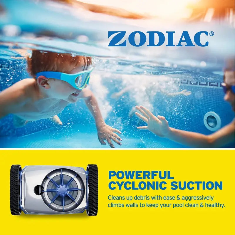 Zodiac MX6 Elite Suction Pool Cleaner – Automatic In-Ground Cleaner with Wall-Climbing & Cyclonic Technology